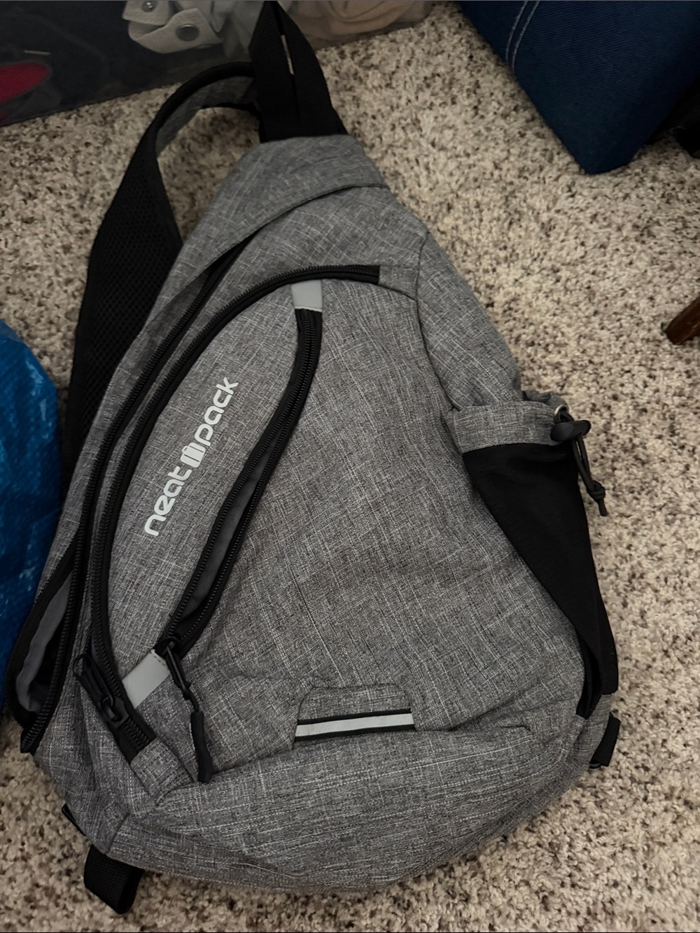 Gray Sling Bag - Compact Everyday Crossbody